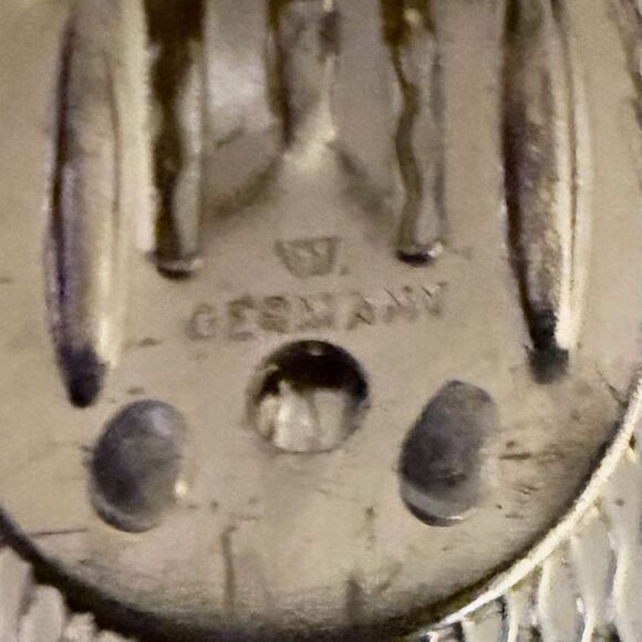 Vintage West Germany Black and Gold Floral Scarf Clip - Picture 8 of 9